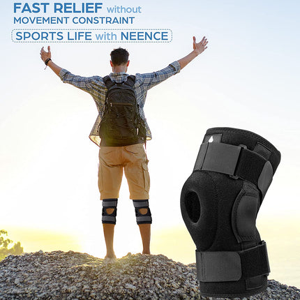 Advanced Knee Brace | Copper Hinged Stabilizers | Patella Gel Pad | Dual Open-Patella Design | ACL, MCL, PCL Pain Relief | 36 Support Modes | Adjustable Velcro Straps | Universal Fit | Medical-Grade Comfort