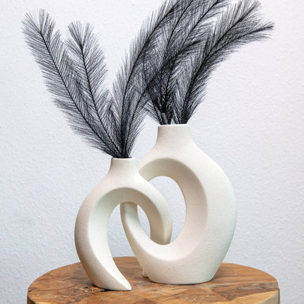 Gleora | Handcrafted Ceramic Vase | Unique Intertwined Design | Elegant Floral Display | Durable | Decorative Centerpiece for Home & Events | Modern Chic Style | Stable Base | Easy to Clean