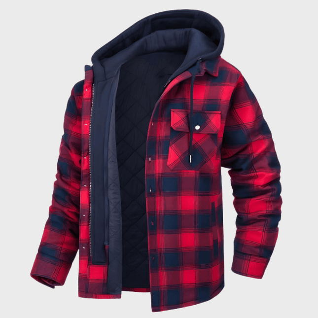 Joseph Men's Thick Checked Winter Jacket | Water-Repellent | Breathable Design | Durable Warmth | Available in S to XL | Versatile for Work and Outings | High-Quality Comfort | Perfect Fit | Enhance Your Fashion Style