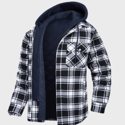 Joseph Men's Thick Checked Winter Jacket | Water-Repellent | Breathable Design | Durable Warmth | Available in S to XL | Versatile for Work and Outings | High-Quality Comfort | Perfect Fit | Enhance Your Fashion Style