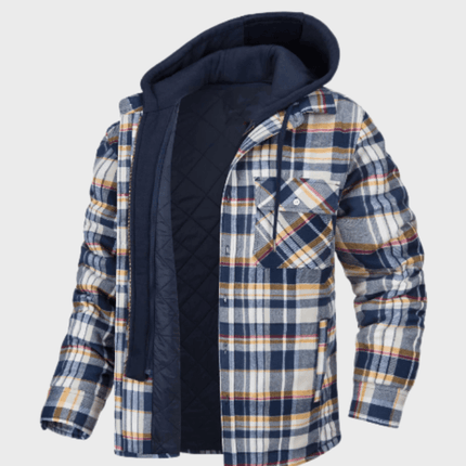 Joseph Men's Thick Checked Winter Jacket | Water-Repellent | Breathable Design | Durable Warmth | Available in S to XL | Versatile for Work and Outings | High-Quality Comfort | Perfect Fit | Enhance Your Fashion Style