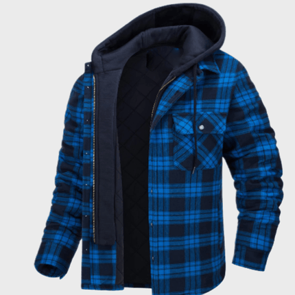 Joseph Men's Thick Checked Winter Jacket | Water-Repellent | Breathable Design | Durable Warmth | Available in S to XL | Versatile for Work and Outings | High-Quality Comfort | Perfect Fit | Enhance Your Fashion Style