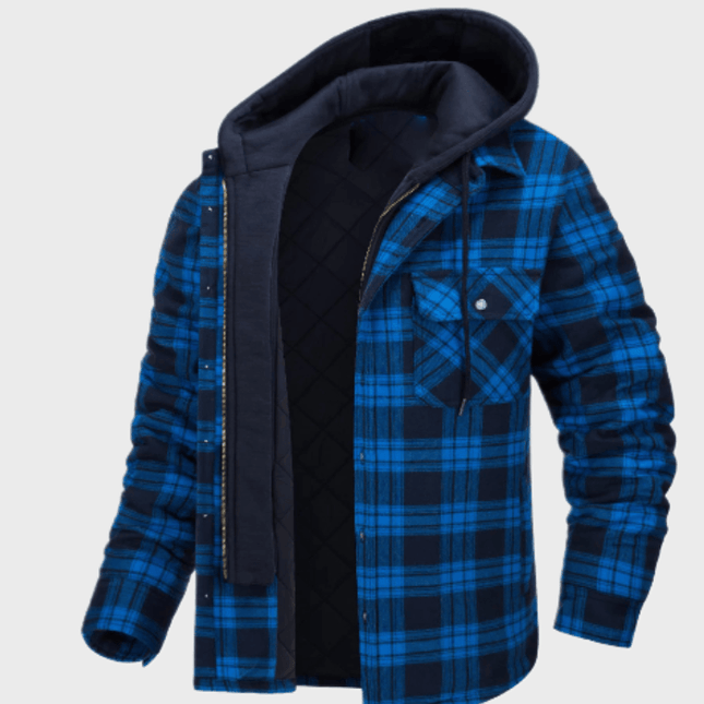 Joseph Men's Thick Checked Winter Jacket | Water-Repellent | Breathable Design | Durable Warmth | Available in S to XL | Versatile for Work and Outings | High-Quality Comfort | Perfect Fit | Enhance Your Fashion Style
