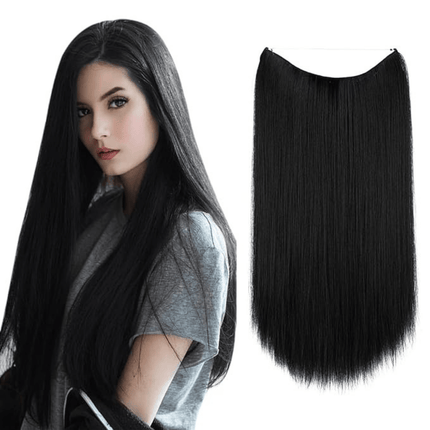 Invisible Wire Hair Extensions | Wavy & Straight Styles | Quick & Secure Application | Lightweight Comfort | Adjustable Wire for Custom Fit | No Clips & Hair-Friendly | Perfect for Effortless Length & Volume