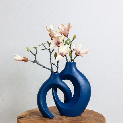 Gleora | Handcrafted Ceramic Vase | Unique Intertwined Design | Elegant Floral Display | Durable | Decorative Centerpiece for Home & Events | Modern Chic Style | Stable Base | Easy to Clean