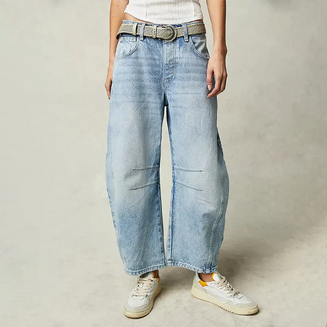 Van Hallen Women's Denim Jeans | Wide-Leg | Mid-Rise | Comfortable Fit | Versatile Style | All-Day Comfort | XS-3XL | Zip Fly | Functional Pockets