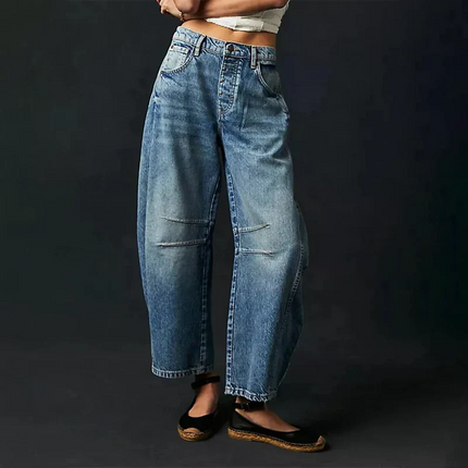 Van Hallen Women's Denim Jeans | Wide-Leg | Mid-Rise | Comfortable Fit | Versatile Style | All-Day Comfort | XS-3XL | Zip Fly | Functional Pockets