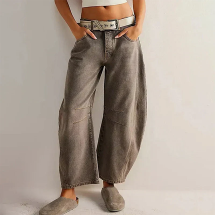 Van Hallen Women's Denim Jeans | Wide-Leg | Mid-Rise | Comfortable Fit | Versatile Style | All-Day Comfort | XS-3XL | Zip Fly | Functional Pockets