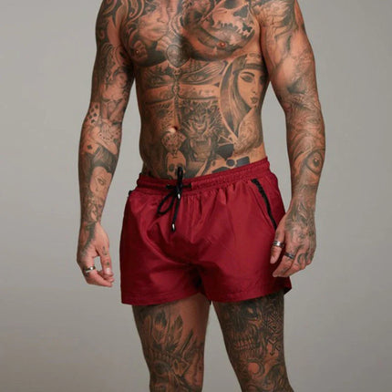 Men's Quick-Dry Beachwear Shorts | Sleek Leg-Hugging Fit | Elastic Waist | Functional Pockets | Polyester-Spandex Blend | Vibrant & Classic Colors | Ideal for Swimming & Summer Activities