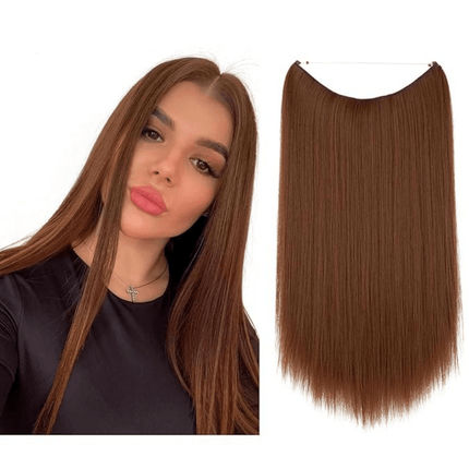 Invisible Wire Hair Extensions | Wavy & Straight Styles | Quick & Secure Application | Lightweight Comfort | Adjustable Wire for Custom Fit | No Clips & Hair-Friendly | Perfect for Effortless Length & Volume