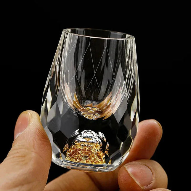 Crystal Glass Set of 6 | High-Quality Crystal Shot Glasses | Ideal for Whisky, Vodka, Liqueur | Elegant Party Drinkware | Durable and Easy to Clean | Timeless Design | 60 ml Capacity