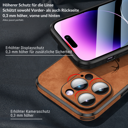 Luxury Leather Case for iPhone | Elegant Design & Shockproof Protection | High-Quality Material | Precise Fit & Cutouts | Thin & Lightweight | Available in Various Colors & Finishes