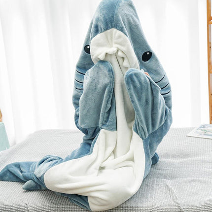 Wearable Shark Blanket | Soft Flannel Fleece | Realistic Design | Egyptian Cotton | Full-Body Cozy Snuggle | Five Sizes for All Ages | Perfect Gift for Sleepovers, Camping & More | Double-Sided Plush Warmth