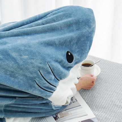 Wearable Shark Blanket | Soft Flannel Fleece | Realistic Design | Egyptian Cotton | Full-Body Cozy Snuggle | Five Sizes for All Ages | Perfect Gift for Sleepovers, Camping & More | Double-Sided Plush Warmth