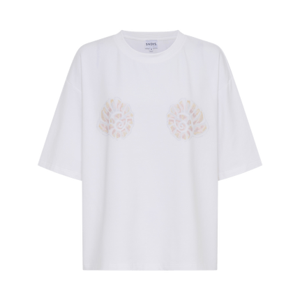 Oversized Cotton T-Shirt | Hand Drawn Print | Drop Shoulders | Relaxed Fit | Soft Texture