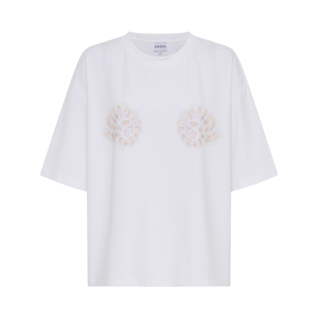 Oversized Cotton T-Shirt | Hand Drawn Print | Drop Shoulders | Relaxed Fit | Soft Texture