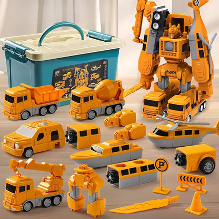 Magnetic Snap-Together Transform Car Toy | Educational STEM Building Set for Kids 2+ | Innovative Problem-Solving and Imaginative Play | Safe ABS Material | Includes Engineering and Military Series Pieces