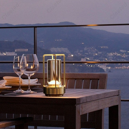 Nordic LED Table Lamp | Elegant Design | Touch Control | 3-Color Modes | USB Rechargeable | Premium Metal & Crystal Glass | Silver, Gold, Black Options | Versatile Home Lighting | IP65 Waterproof