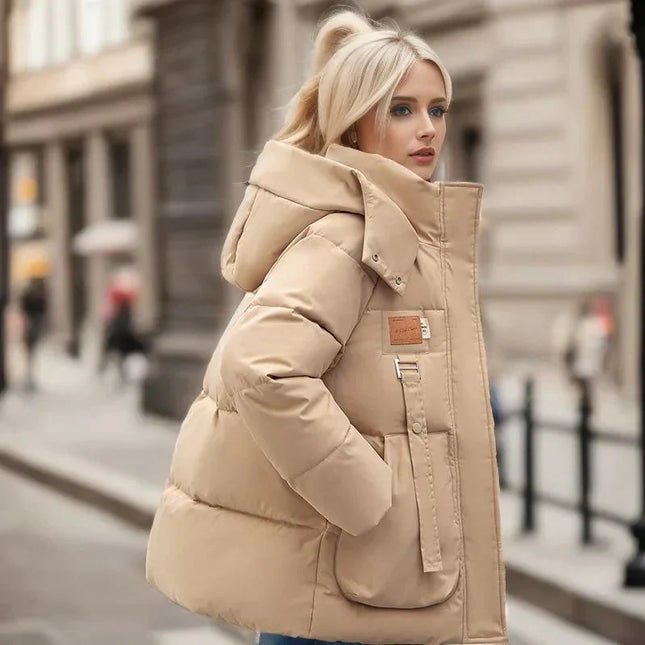 Women's Winter Coat | Down Lined | Black | Wind & Waterproof | Warm Hood & Collar | Timeless Style | Designed in Amsterdam