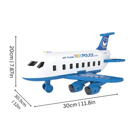 MegaPlane™ Interactive Toy | Working Lights & Sounds | Sturdy Construction | Educates Coordination & Creativity | Accessories Included | Playset for Kids | Aviation Adventure | Ages 3+