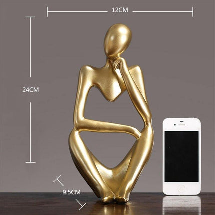 Abstract Elegant Thinker Resin Statue | Modern Minimalist Design | Tabletop Decor | Three Colors & Poses | Home Office Art | Environmentally Friendly | 8cm x 13cm | Unique Gift Idea