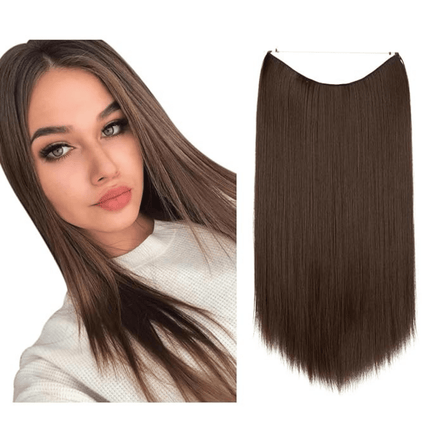 Invisible Wire Hair Extensions | Wavy & Straight Styles | Quick & Secure Application | Lightweight Comfort | Adjustable Wire for Custom Fit | No Clips & Hair-Friendly | Perfect for Effortless Length & Volume
