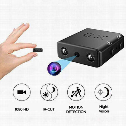 Micro HD Video Camera | Motion Detection | Night Vision | Audio | Sleek Design | Easy Operation | Loop Recording | Day & Night Capture | Portable Surveillance | Home & Office Security Monitoring