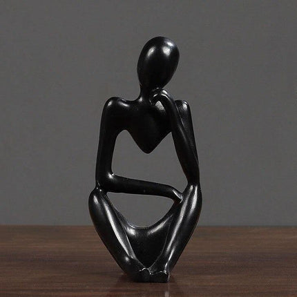 Abstract Elegant Thinker Resin Statue | Modern Minimalist Design | Tabletop Decor | Three Colors & Poses | Home Office Art | Environmentally Friendly | 8cm x 13cm | Unique Gift Idea