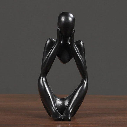 Abstract Elegant Thinker Resin Statue | Modern Minimalist Design | Tabletop Decor | Three Colors & Poses | Home Office Art | Environmentally Friendly | 8cm x 13cm | Unique Gift Idea