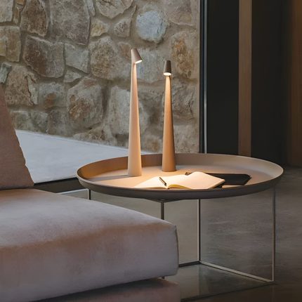 Dimmable LED Table Lamp | Minimalist Nordic Design | Cordless Portable Lighting | Touch Control | Warm Light | Eye-Protection | Energy-Efficient | Perfect for Work & Relaxation | 33x5 cm | 1800mAh Battery