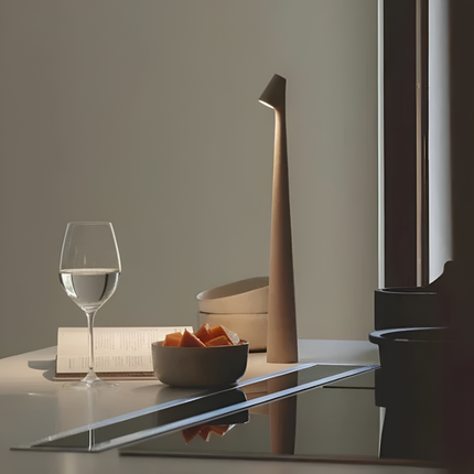 Dimmable LED Table Lamp | Minimalist Nordic Design | Cordless Portable Lighting | Touch Control | Warm Light | Eye-Protection | Energy-Efficient | Perfect for Work & Relaxation | 33x5 cm | 1800mAh Battery