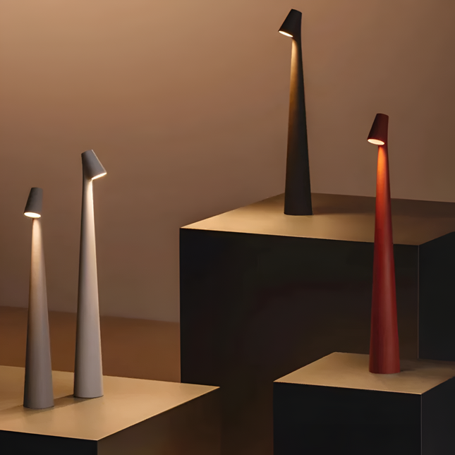 Dimmable LED Table Lamp | Minimalist Nordic Design | Cordless Portable Lighting | Touch Control | Warm Light | Eye-Protection | Energy-Efficient | Perfect for Work & Relaxation | 33x5 cm | 1800mAh Battery
