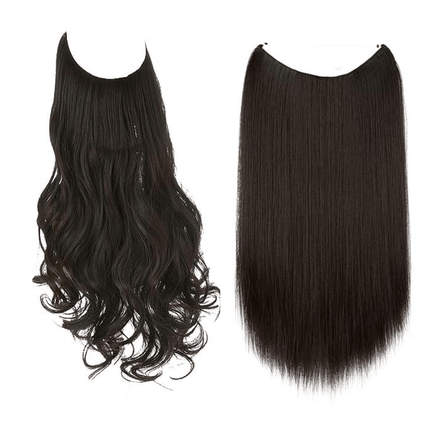 Invisible Wire Hair Extensions | Wavy & Straight Styles | Quick & Secure Application | Lightweight Comfort | Adjustable Wire for Custom Fit | No Clips & Hair-Friendly | Perfect for Effortless Length & Volume