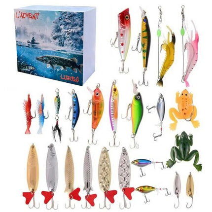 2024 Holiday Advent Calendar | 24 High-Quality Fishing Lures | Surprise Box for Freshwater & Saltwater | Ready-to-Use Lures | Perfect Gift for Anglers
