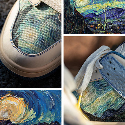 V. Gogh 'Starry Night' Sneakers | Artistic Comfort | Lightweight Design | Starry Sky Inspired | Unique Pattern | Durable Footwear | Add Flair to Your Style