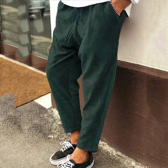 Armoire Melbourne Men's Comfortable Corduroy Trousers | Versatile Fit | Premium Quality Fabric | All-Season Wear | Easy Care | Perfect for Casual Outings | Timeless Style