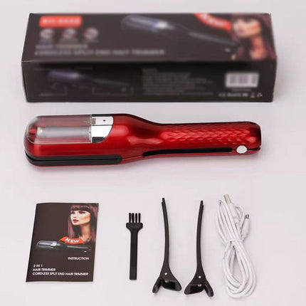 Automatic Hair Split Ends Trimmer | Salon Quality | Preserves Length | All Hair Types | USB Charge | 500mAh Battery | Precise Blades | Home Hair Care | Lightweight 265g | Includes Clippers