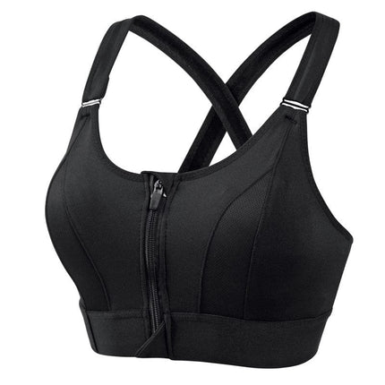 Audrey | Breathable Front Zipper Sports Bra | Adjustable Straps | Durable Workout Support | Stylish Design