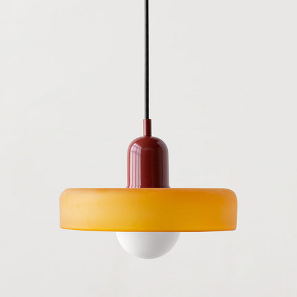 Bauhaus Pendant Light | Vivid Colored Glass | Modern Design | Functional Home Decor | Energy Efficient Lighting for Living Room, Dining Room, Bedroom