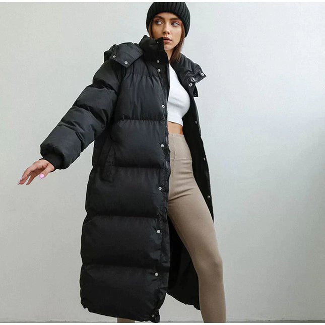 Padded Long Down Jacket for Women | Elise | Warmth & Style | Weather-Resistant | Modern Fit | Sizes S-4XL | Multiple Colors