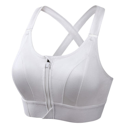 Audrey | Breathable Front Zipper Sports Bra | Adjustable Straps | Durable Workout Support | Stylish Design