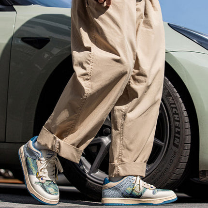 V. Gogh 'Starry Night' Sneakers | Artistic Comfort | Lightweight Design | Starry Sky Inspired | Unique Pattern | Durable Footwear | Add Flair to Your Style