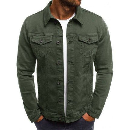 Armoire Melbourne Men's Casual Cotton Denim Jacket | Stylish Design | Perfect Fit | Functional Pockets | Durable Construction