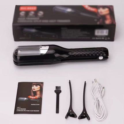 Automatic Hair Split Ends Trimmer | Salon Quality | Preserves Length | All Hair Types | USB Charge | 500mAh Battery | Precise Blades | Home Hair Care | Lightweight 265g | Includes Clippers