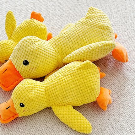 Soft Plush Duck Companion | Anxiety-Reducing Squeaker Toy for Dogs | Calming Cuddly Playmate