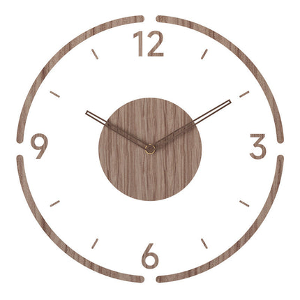 WOODLINE | Sleek Modern Wall Clock | Minimalist Design | Wooden Frame | Silent Movement | Clear Dial | Elegant Home Decor