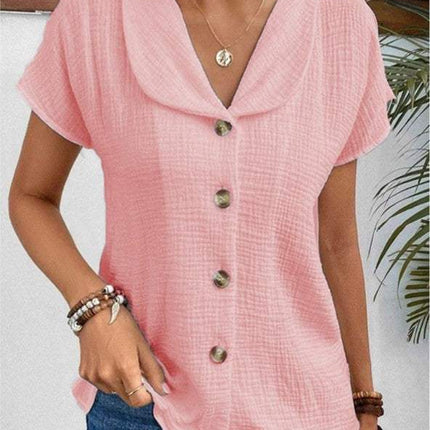 Casual Korte Mouwen Blouse - Visconte