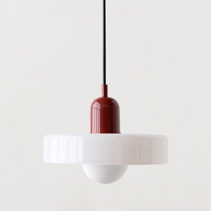 Bauhaus Pendant Light | Vivid Colored Glass | Modern Design | Functional Home Decor | Energy Efficient Lighting for Living Room, Dining Room, Bedroom