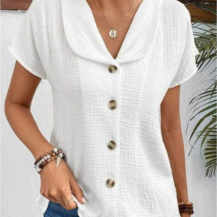 Casual Korte Mouwen Blouse - Visconte
