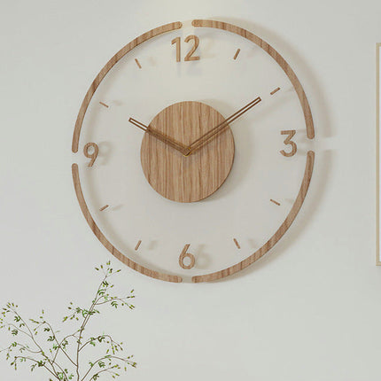 WOODLINE | Sleek Modern Wall Clock | Minimalist Design | Wooden Frame | Silent Movement | Clear Dial | Elegant Home Decor